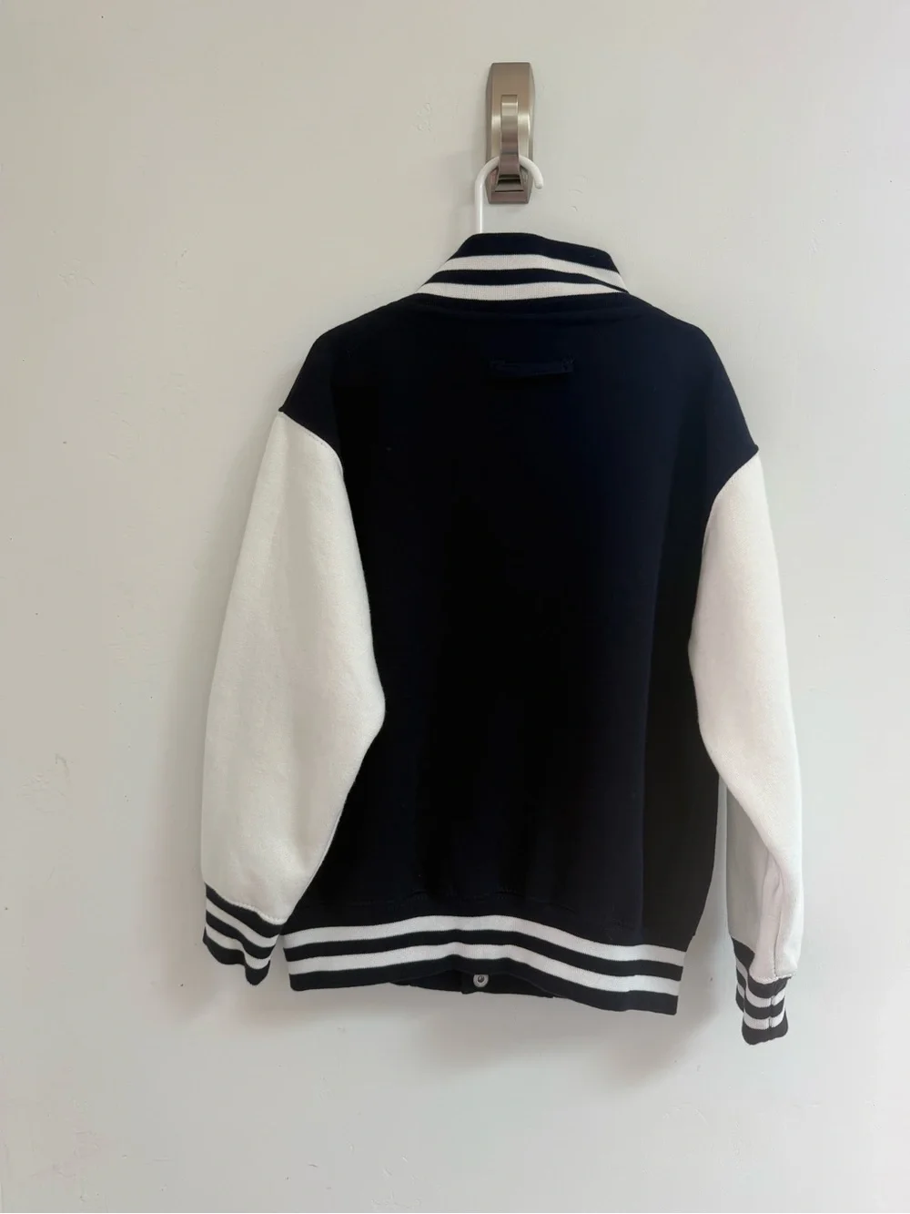 Kids navy blue and White Varsity Bomber Jacket